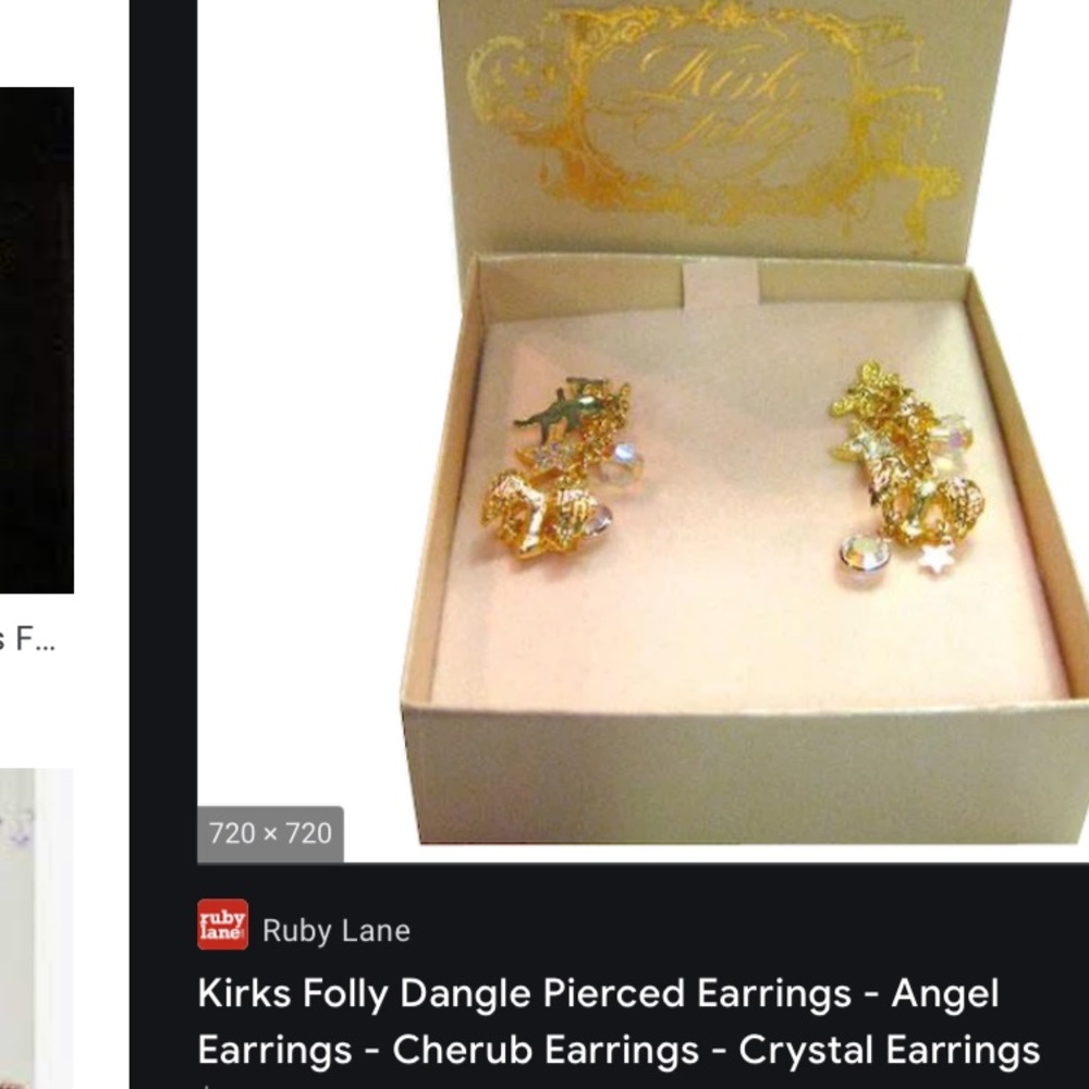 Kirks Folly Pierced crystal earrings